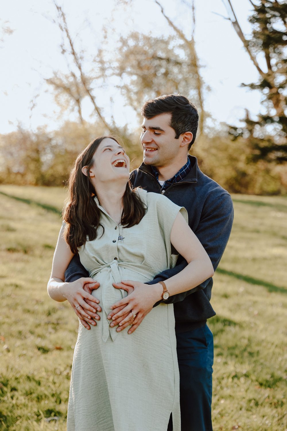 A couple in golden evening light