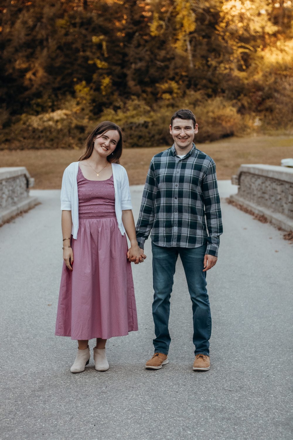 A couple on a New England path