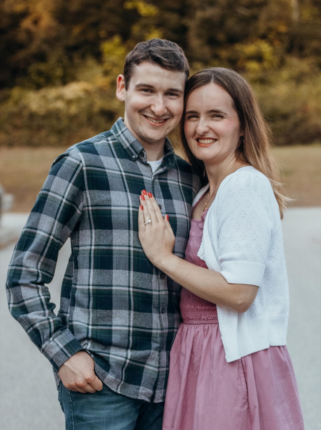 Jessica and Josh during their engagement session